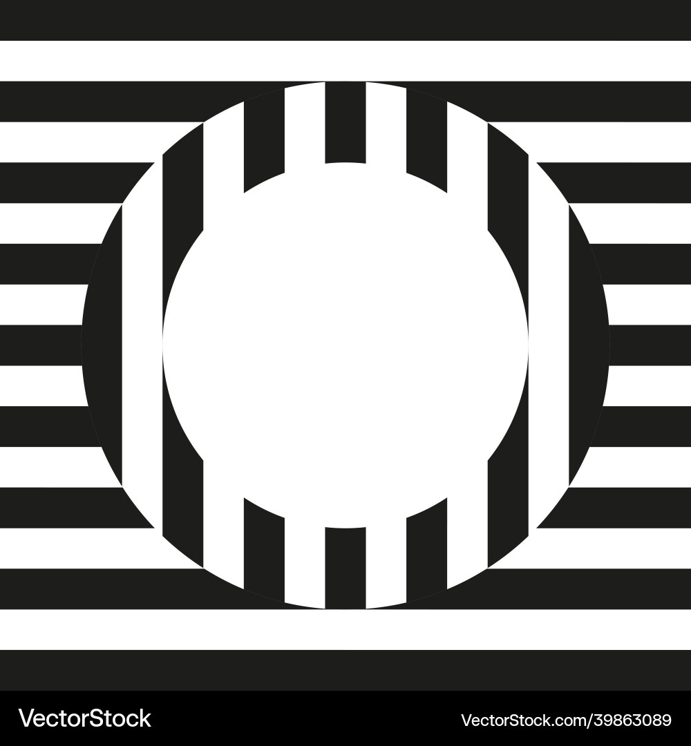 Black and white stripes pattern with text box Black and white stripes pattern with text box vector image