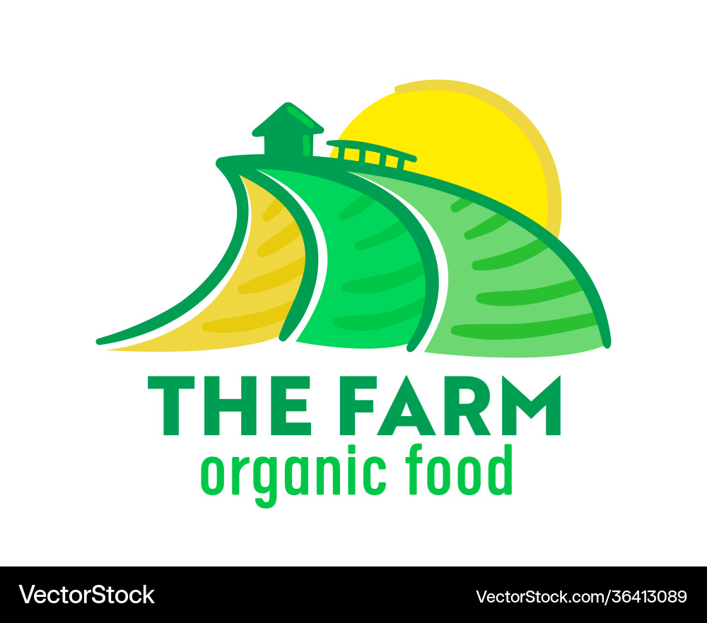 Farm organic food farmer market banner Farm organic food farmer market banner vector image