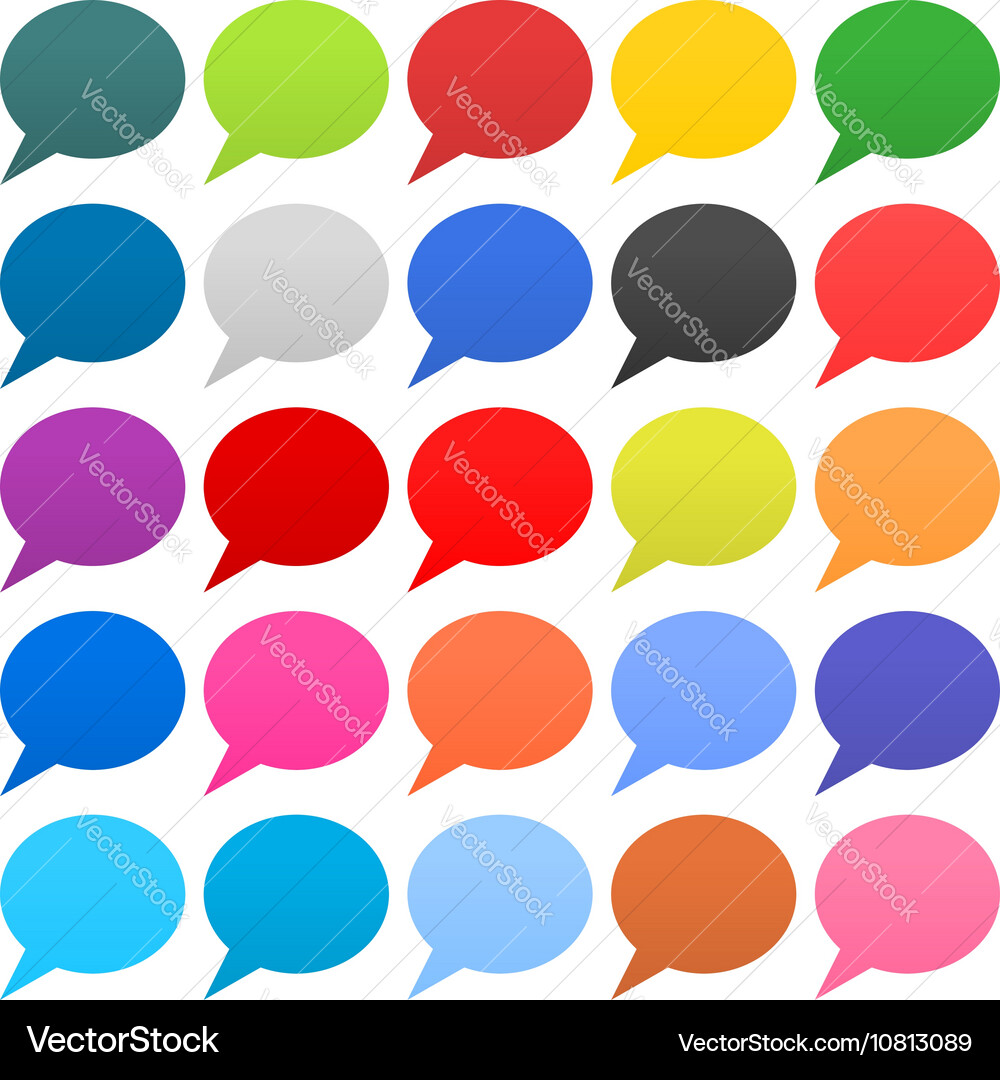 Flat speech bubble sign web icon circle shape vector image