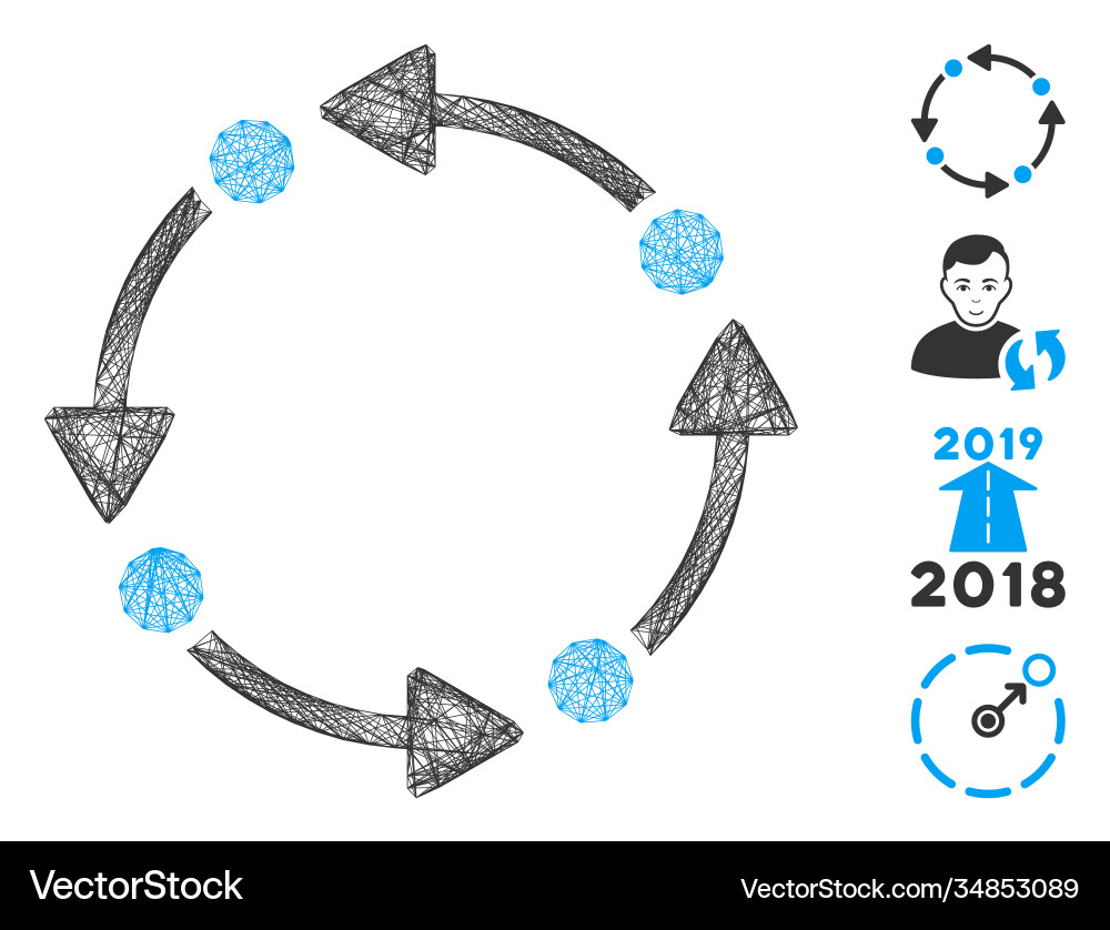 Hatched rotate mesh vector image