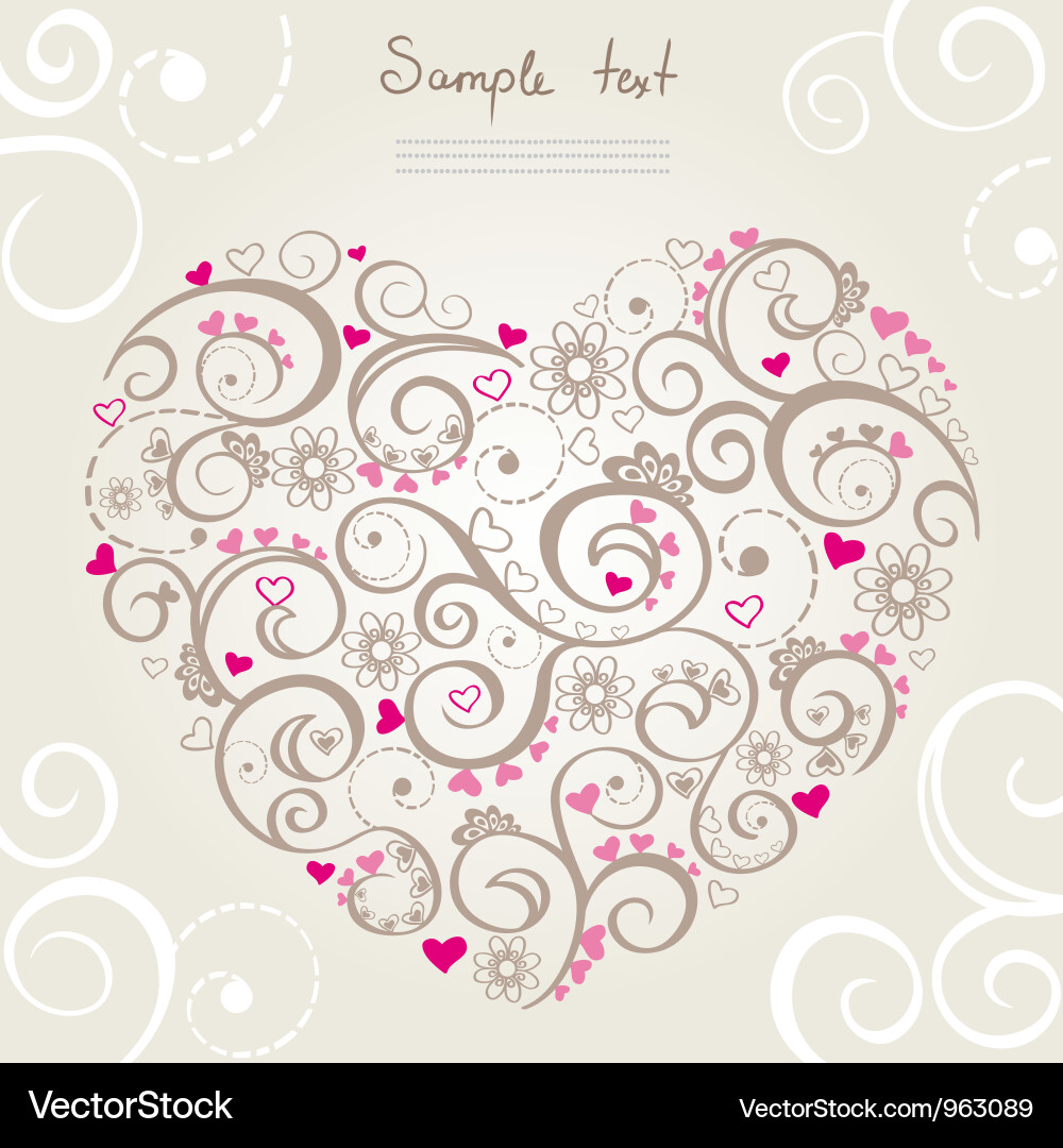 Heart Openwork Pattern vector image