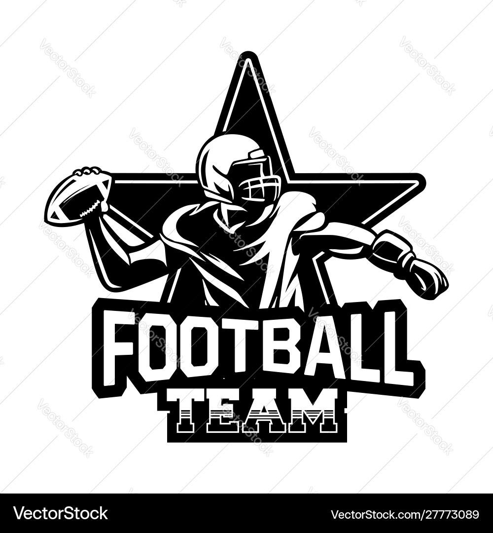 Mascot medal award winner star football shield Mascot medal award winner star football shield vector image