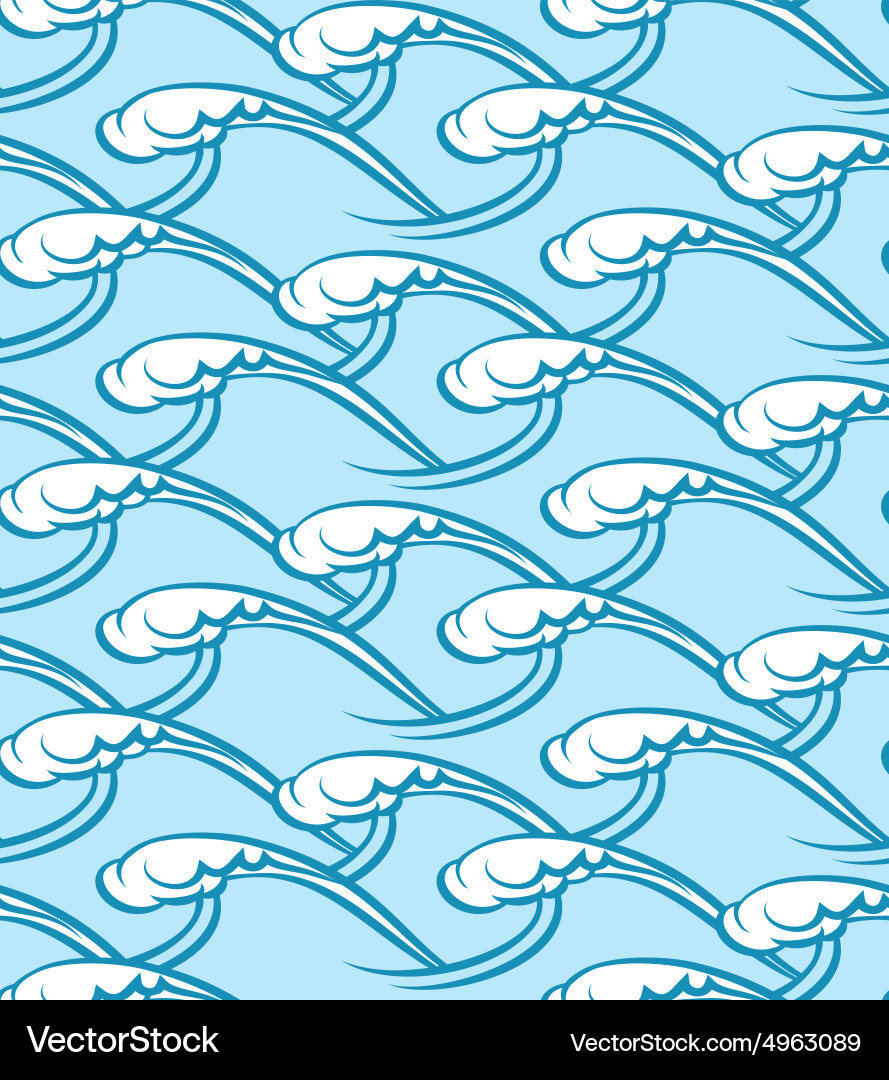 Ocean Wave Patterns - Blue Water Splash Royalty Free Vector