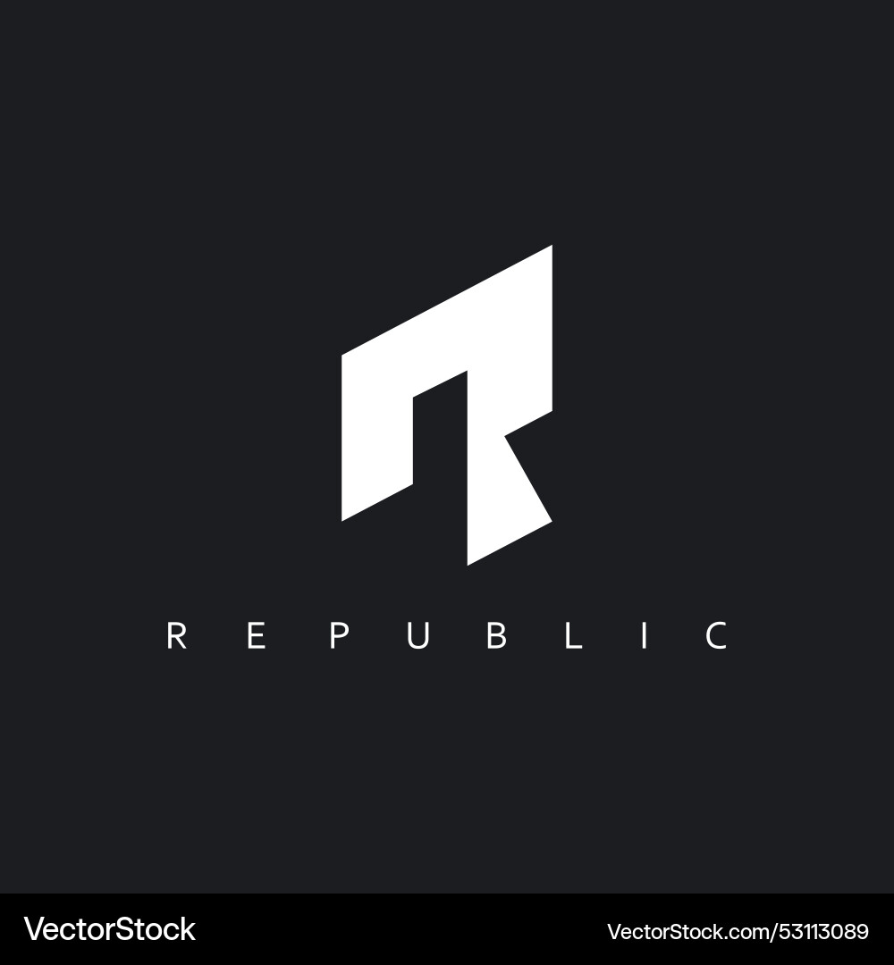 R letter simple logo concept design template Vector Image