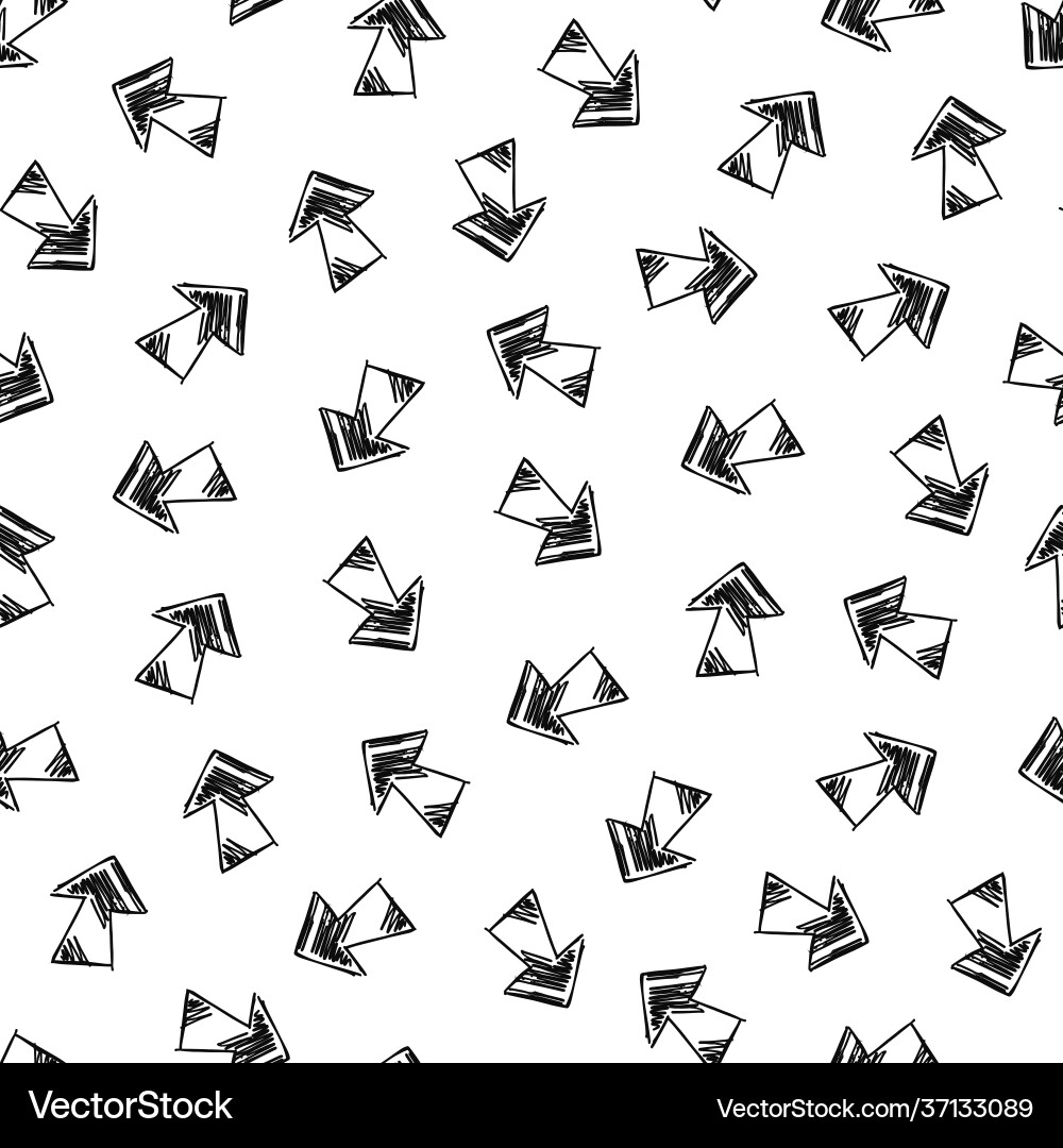 Seamless arrow pattern - doodle style Seamless arrow pattern - doodle style Vector Image