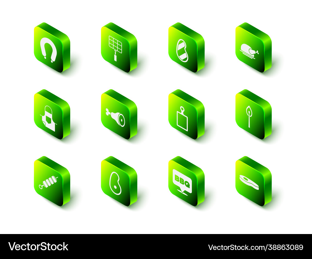 Set barbecue steel grid steak meat roasted Set barbecue steel grid steak meat roasted vector image