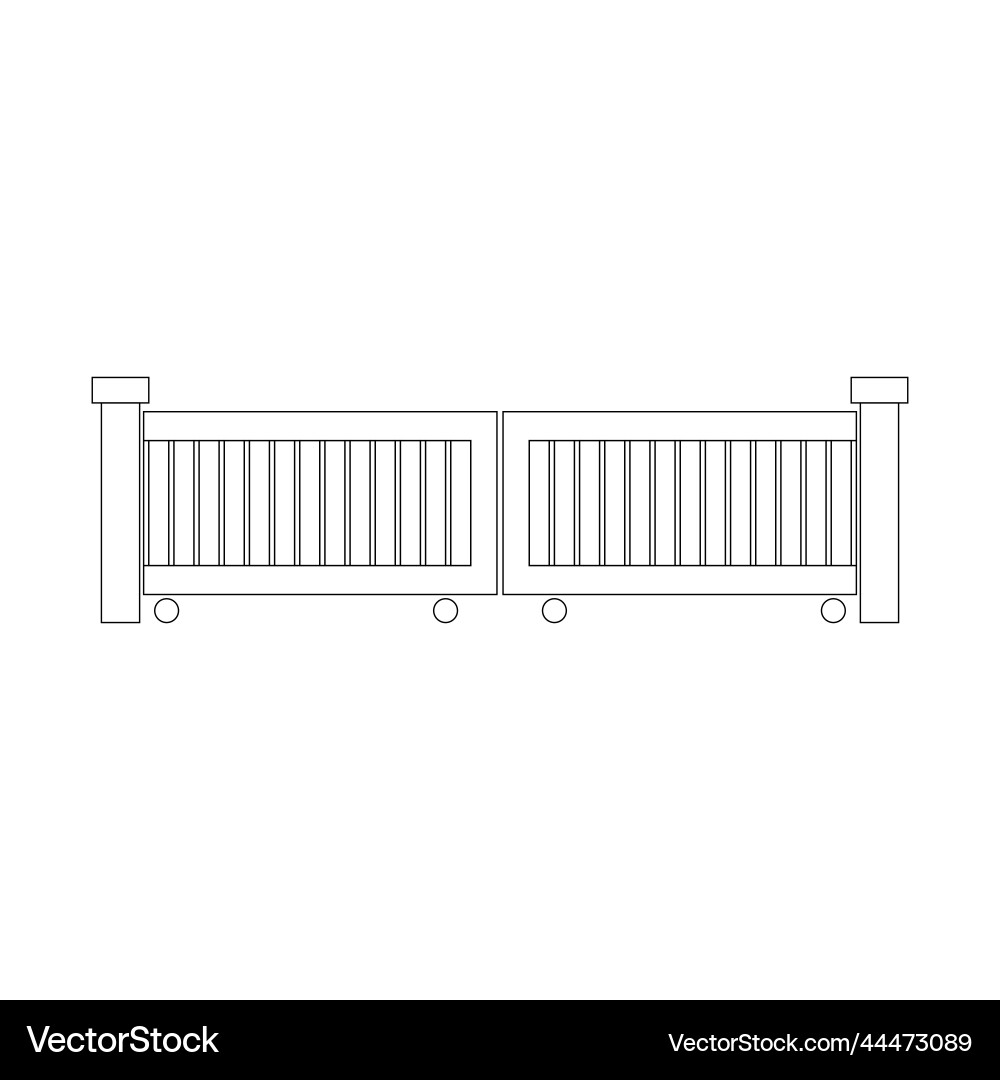 Simple gate icon design vector image
