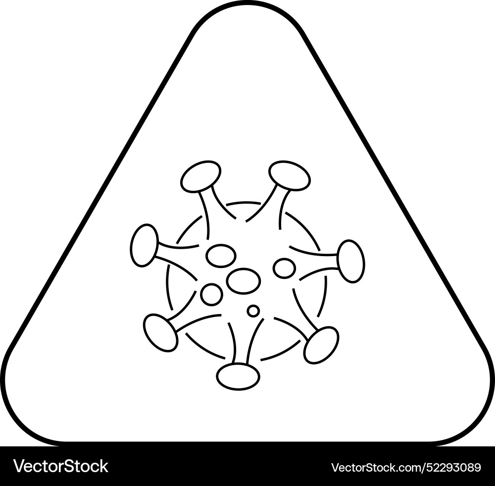 Simple line set of virus icons Vector Image