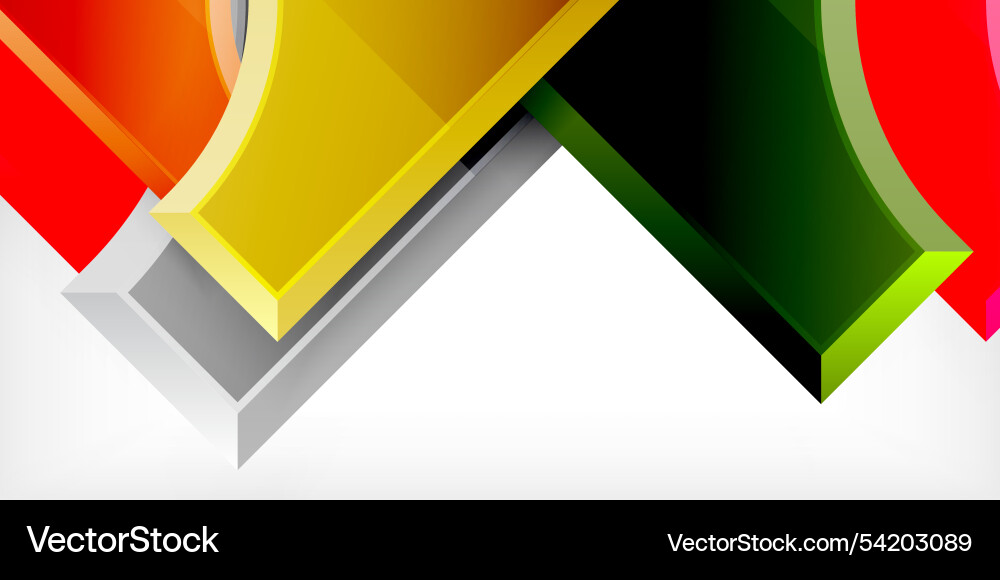 Square arrow shapes with round elements Vector Image