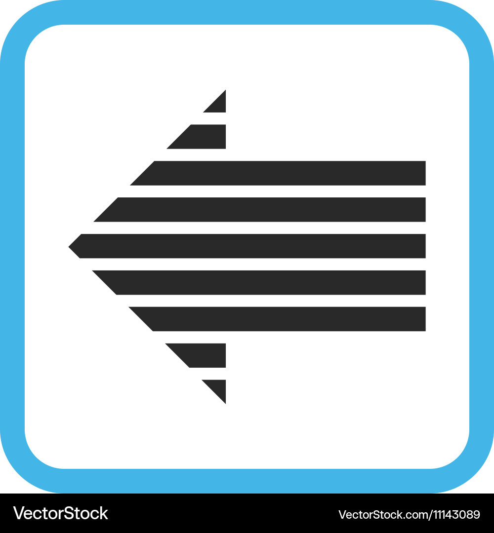 Stripe arrow left icon in a frame Vector Image