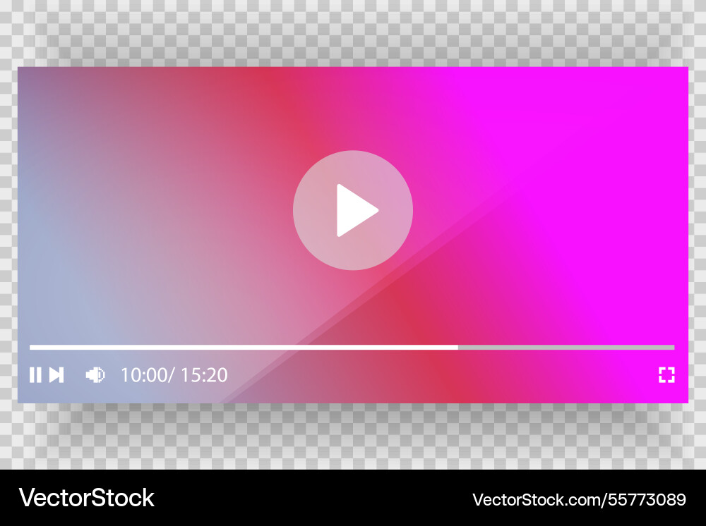 Template video player for web and mobile apps Template video player for web and mobile apps vector image