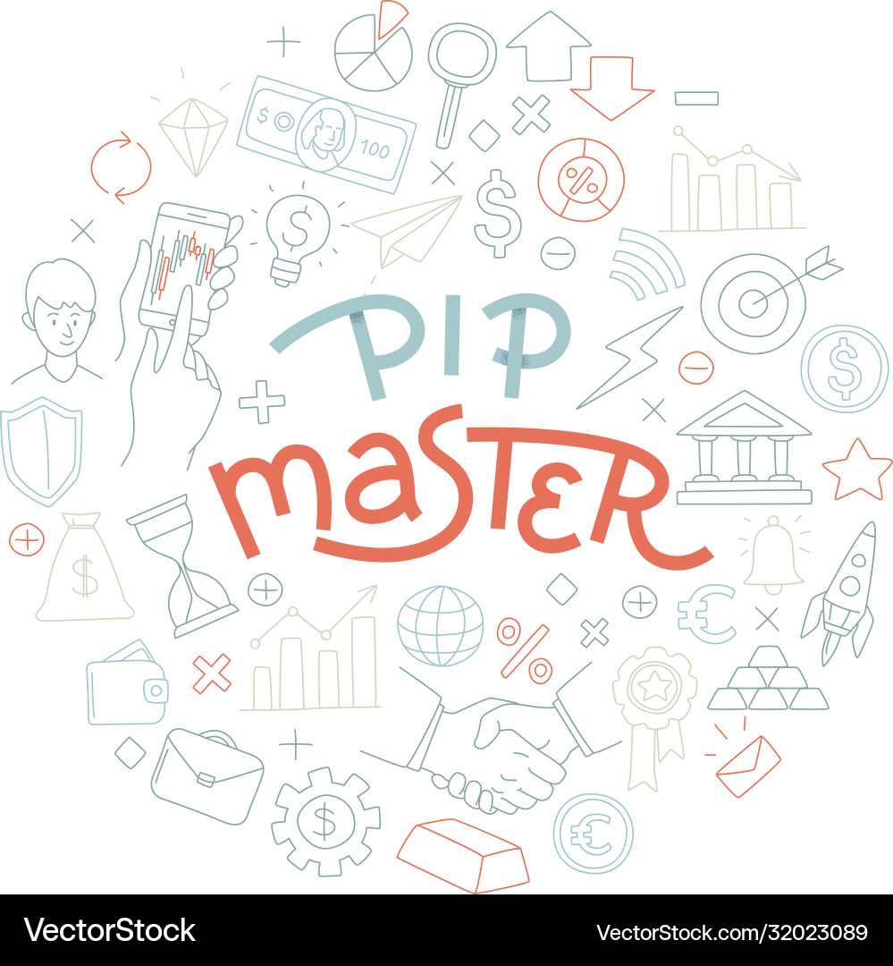 Trading exchange round pattern background pip Trading exchange round pattern background pip vector image
