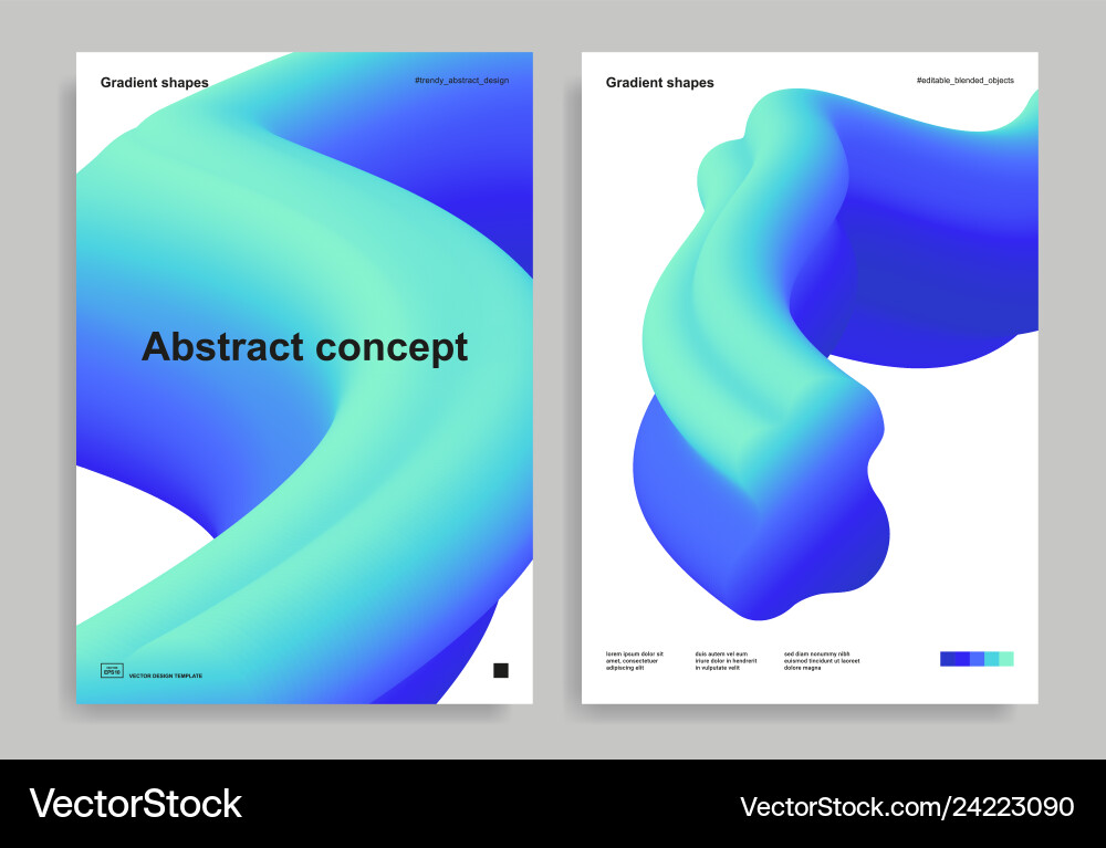 Abstract design templates with 3d flow shapes Abstract design templates with 3d flow shapes vector image