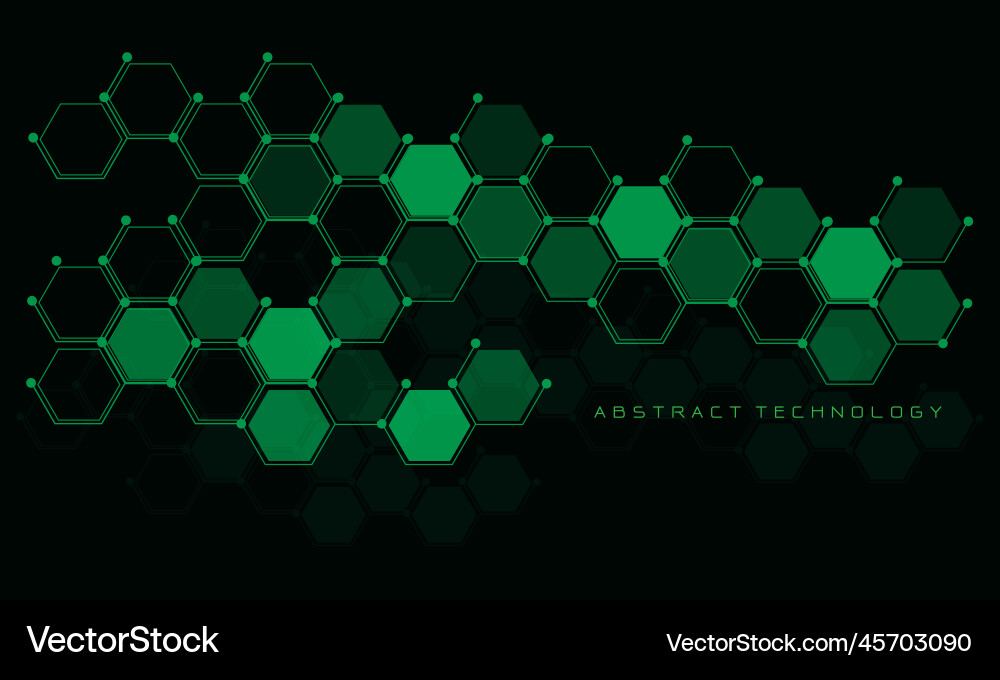Abstract Technology Hexagon Pattern vector image