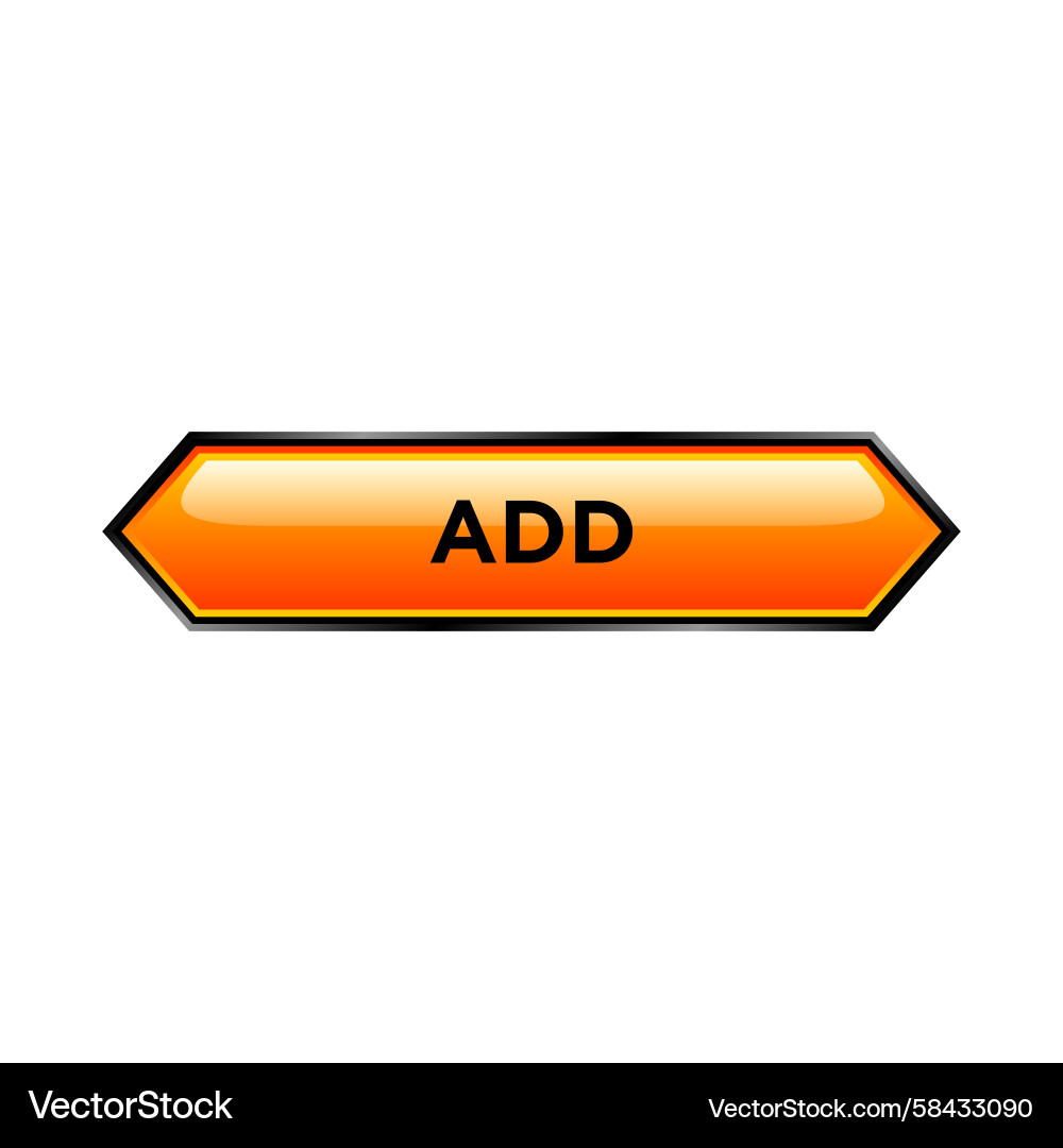 Add Button Website Template Vector Image