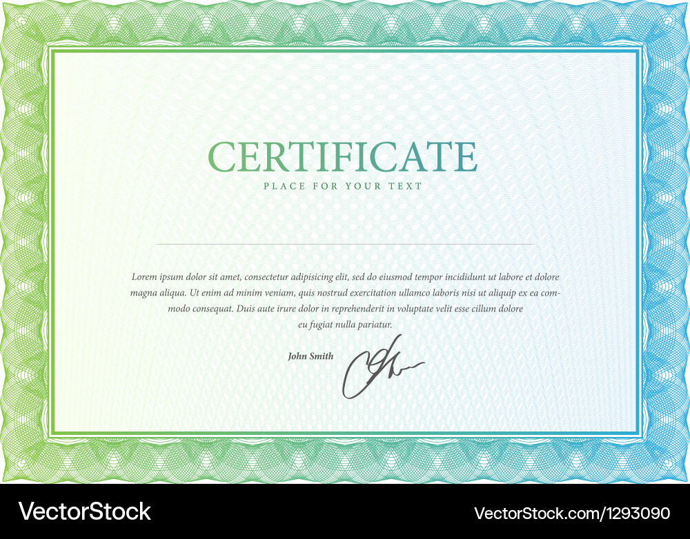Certificate Paper Pattern vector image