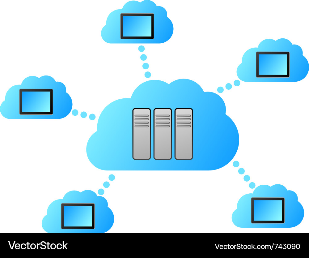Cloud computing vector image