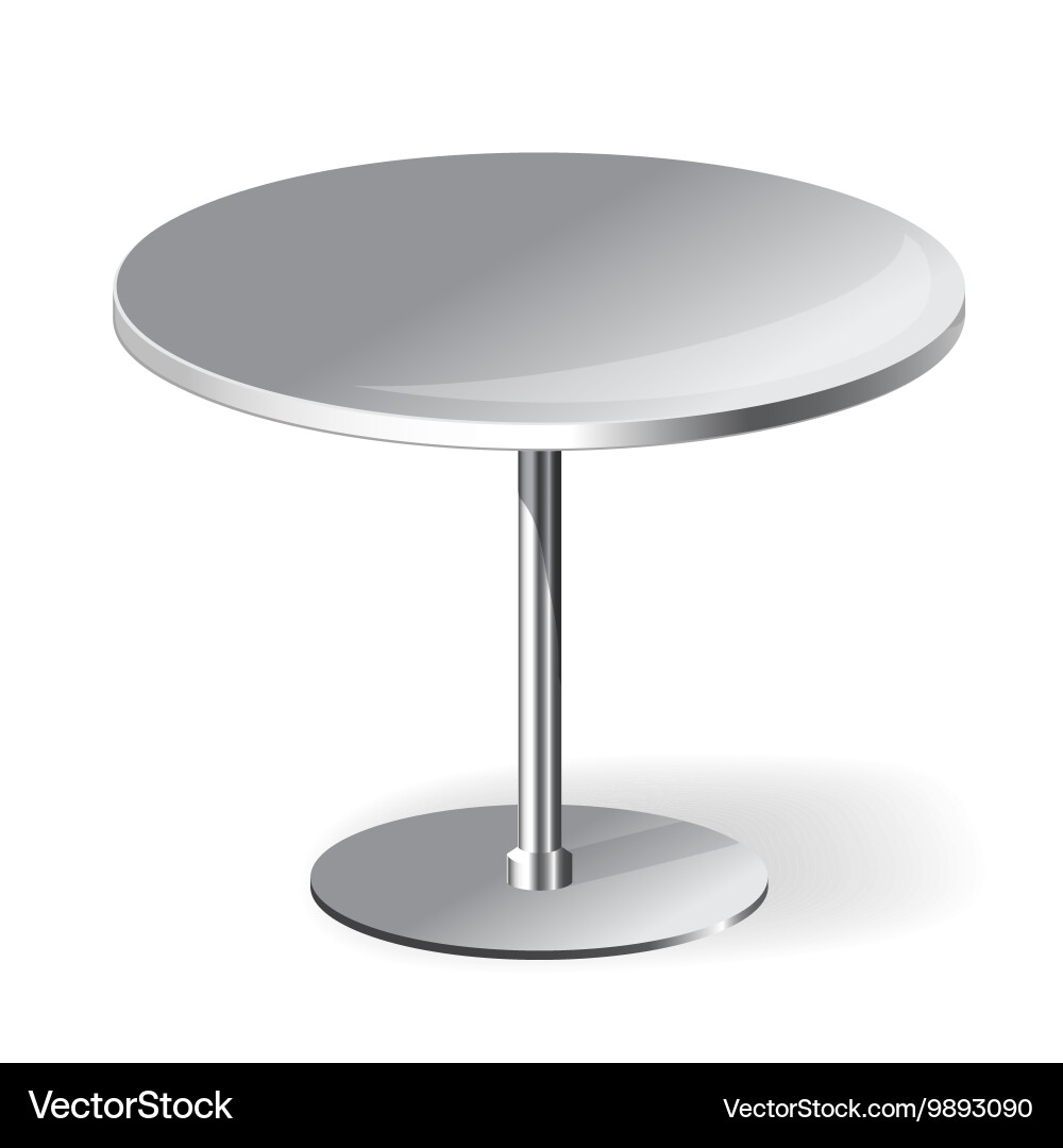 Empty round table vector image
