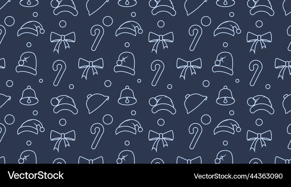 Flat design christmas pattern collection vector image