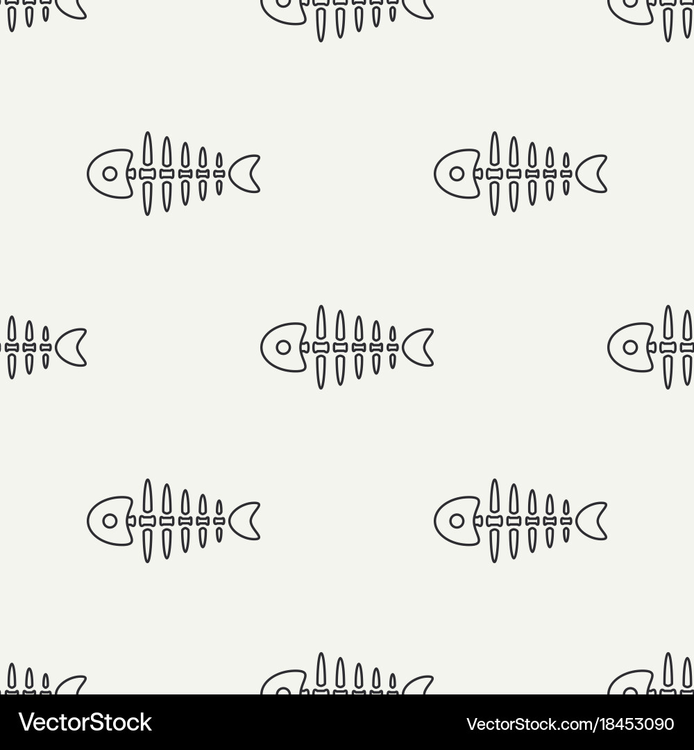 Flat line monochrome seamless pattern ocean vector image