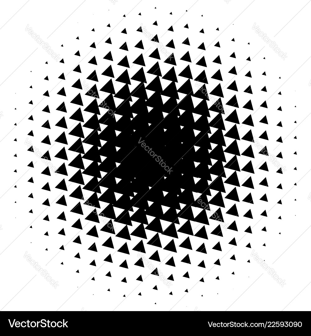 Halftone element with square or triangle instead vector image