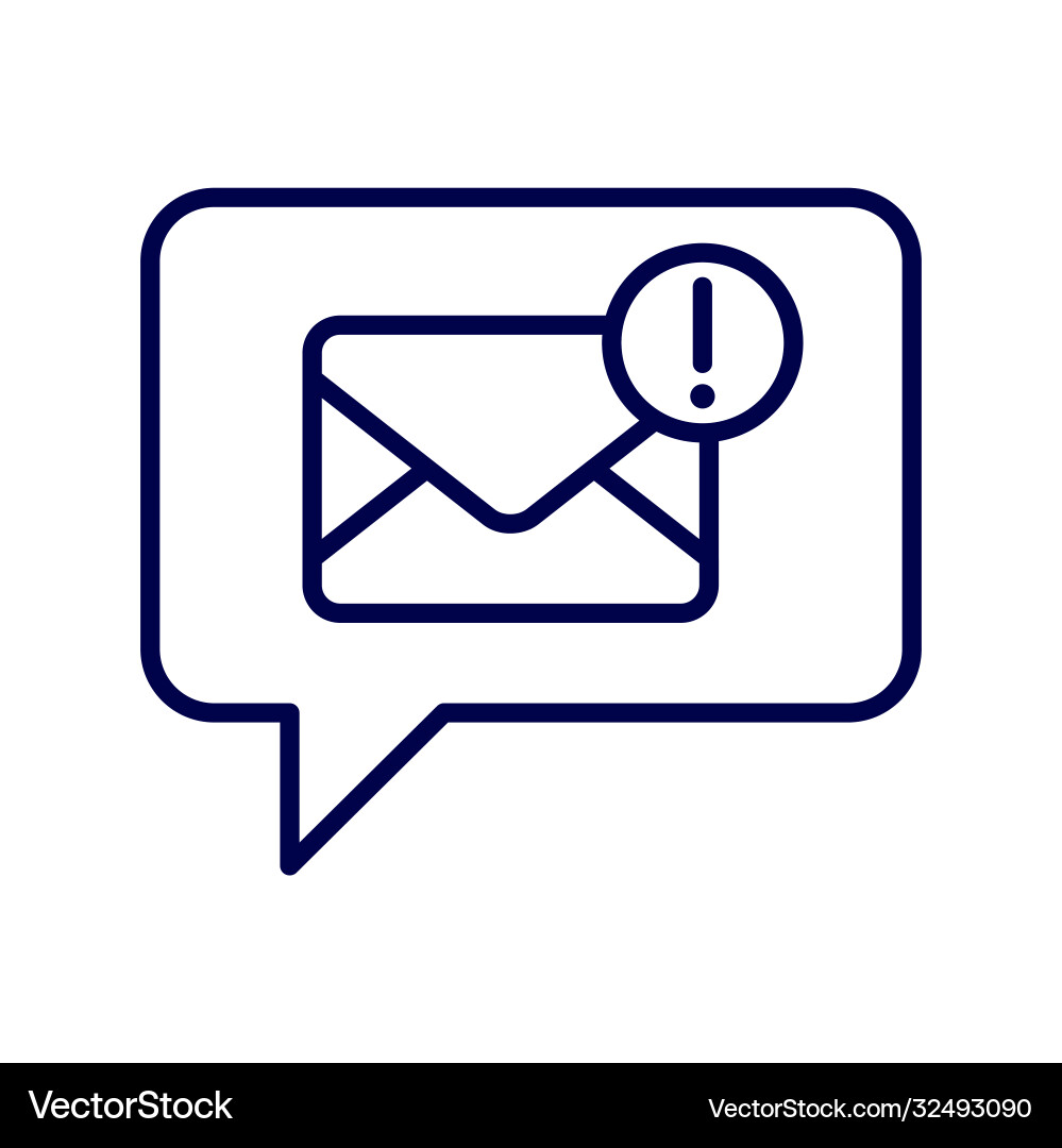 Hello you have got a mail linear mobile Hello you have got a mail linear mobile vector image