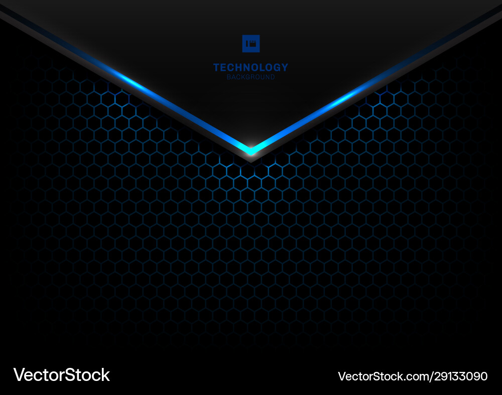 Hexagon Tech Background Vector Image