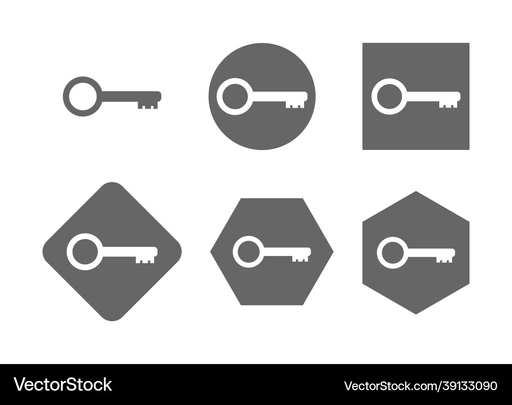 Key icon the is in a circle square Key icon the is in a circle square vector image