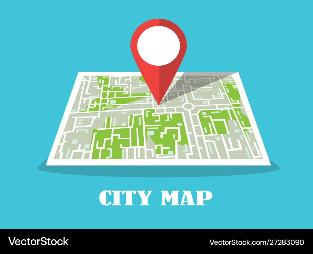 Map Location Point Icon vector image