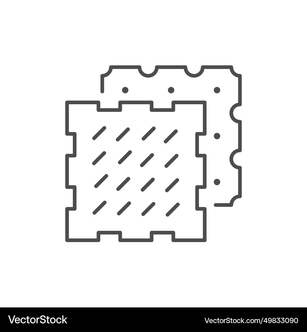 Material sample line outline icon Vector Image