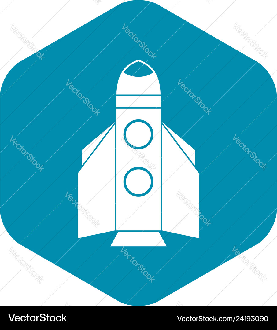 Rocket icon simple style Vector Image