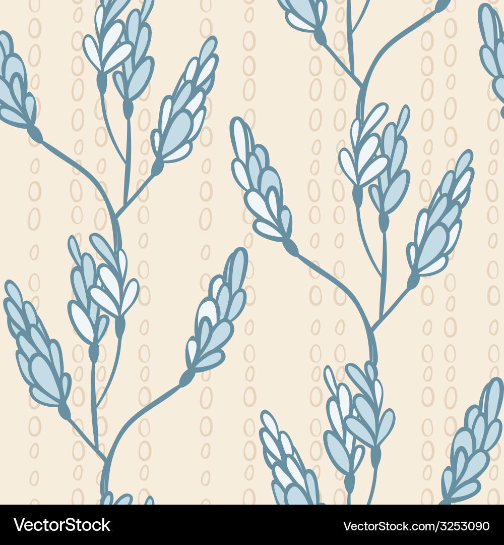 Seamless pattern with branches and buds Vector Image