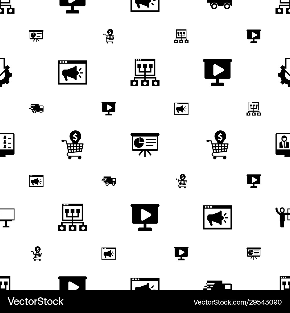 Seminar icons pattern seamless included editable vector image
