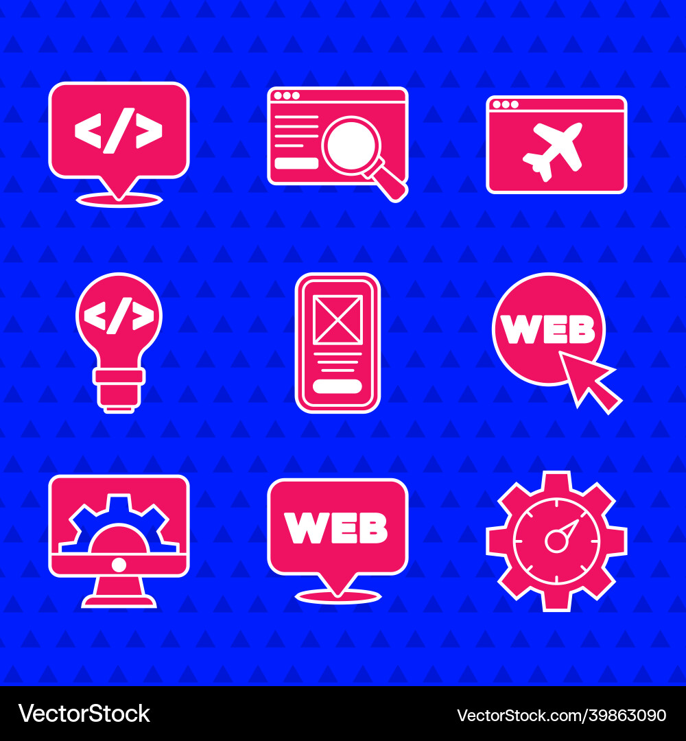 Set ui or ux design web and graphic website Set ui or ux design web and graphic website vector image