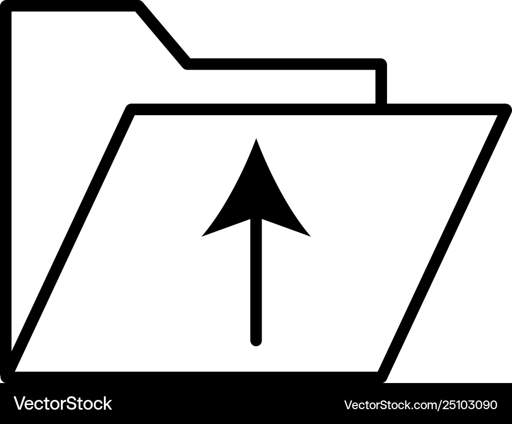 Upload folder icon Upload folder icon vector image