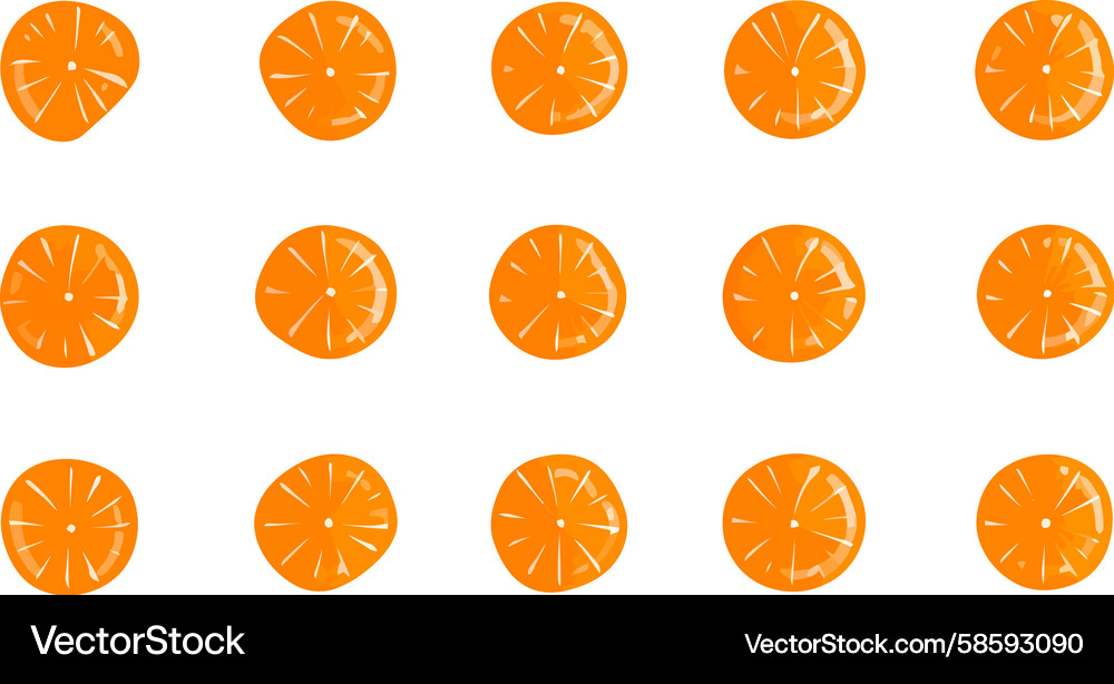 Vibrant array of stylized orange slices Vibrant array of stylized orange slices Vector Image
