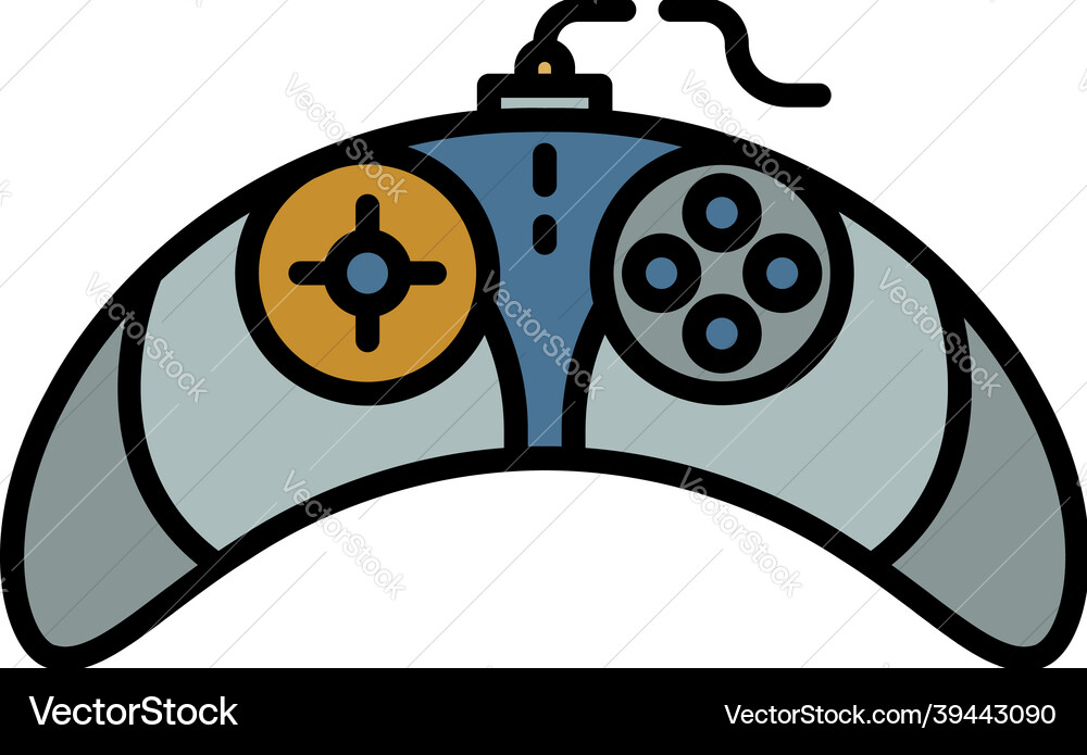 Video game controller icon color outline Vector Image