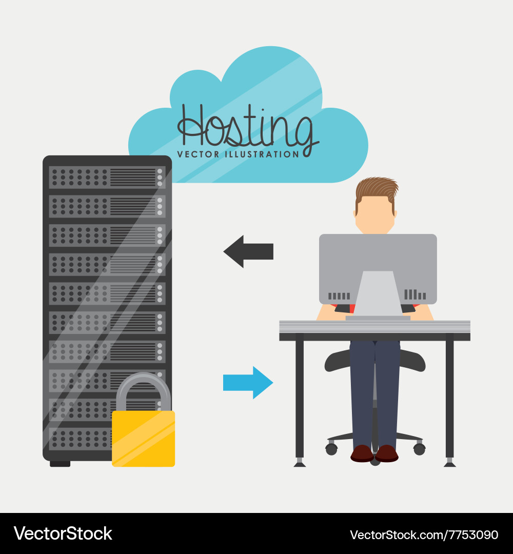 Web hosting design vector image