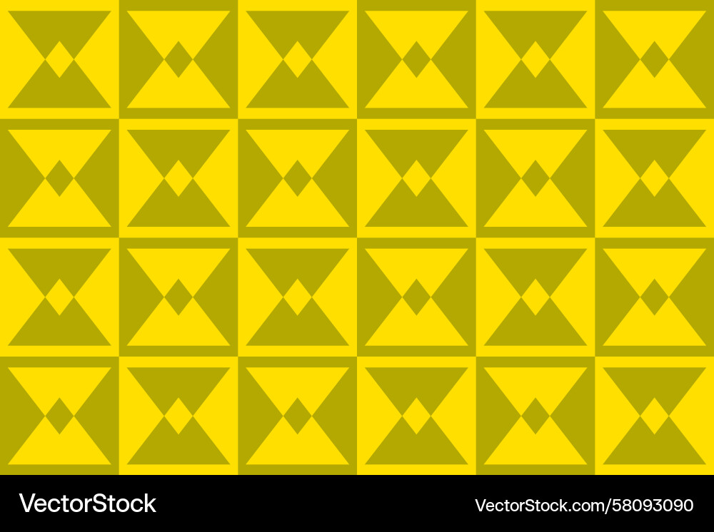 Yellow Geometric Triangle Pattern Vector Image