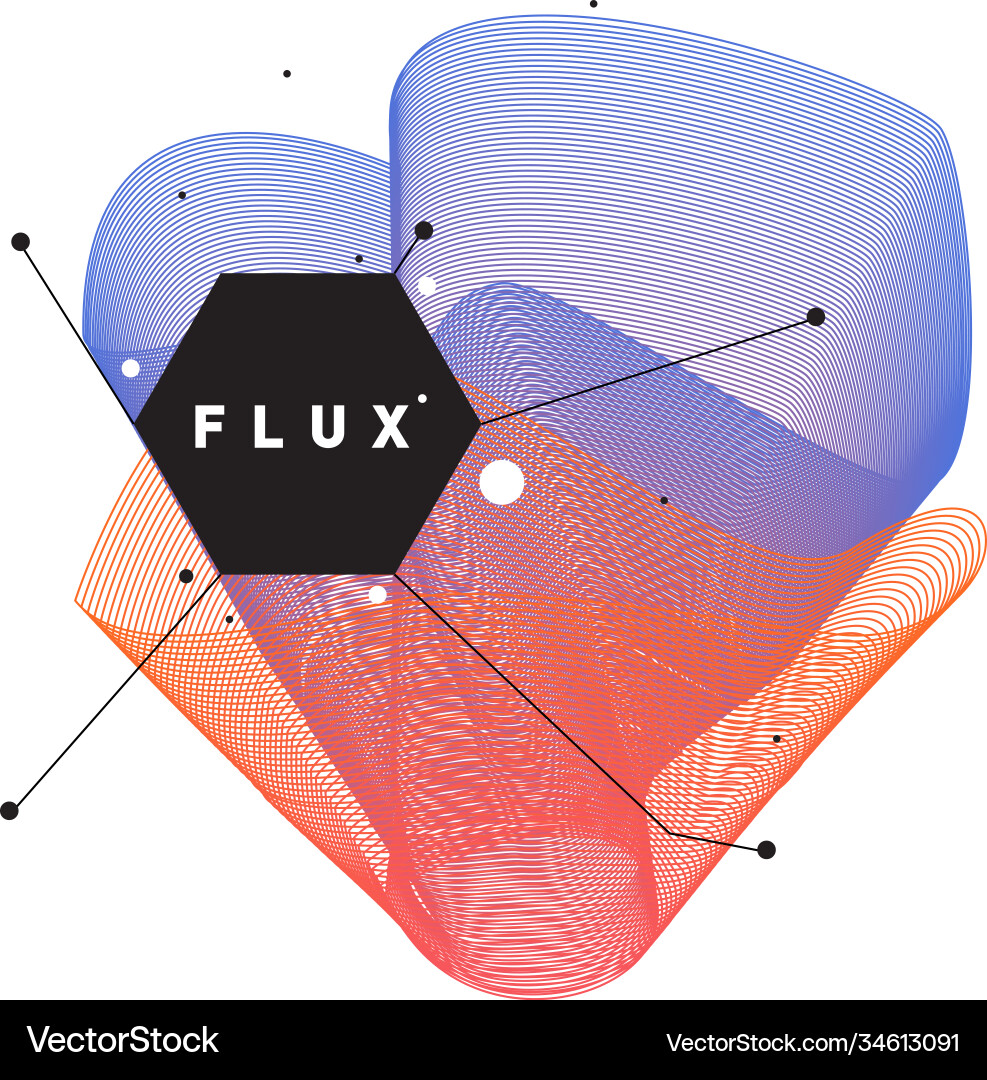 3d colorful wave background dynamic flux effect 3d colorful wave background dynamic flux effect vector image