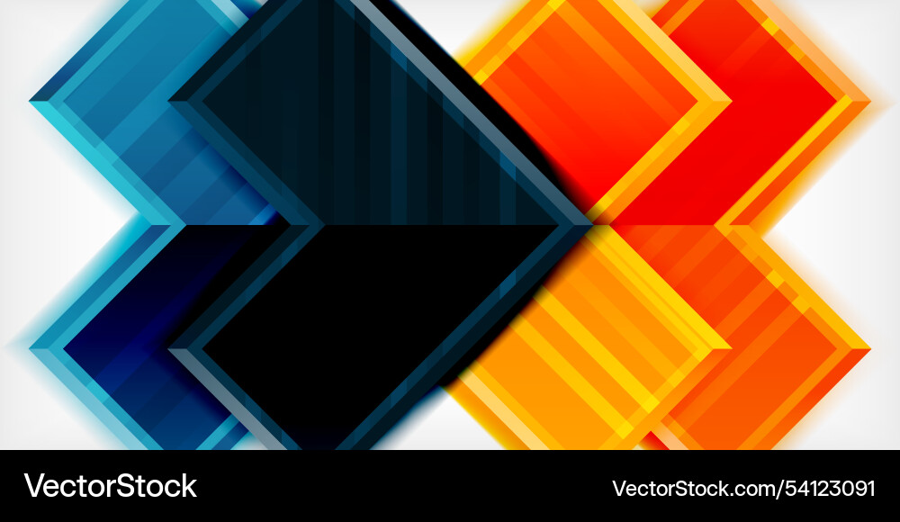 Arrow symbols created with 3d effects and line Vector Image