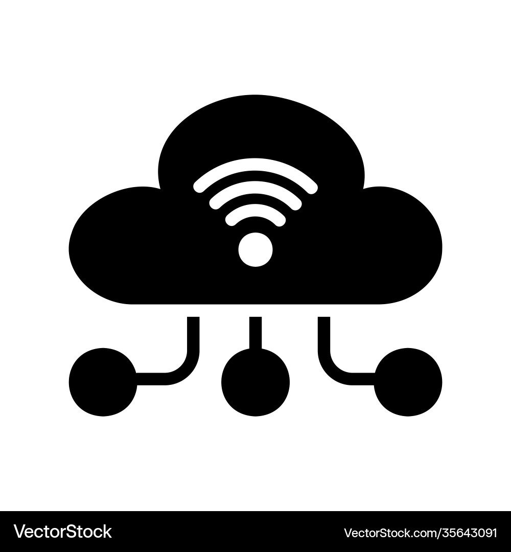 Cloud computing icon in solid style about Cloud computing icon in solid style about vector image