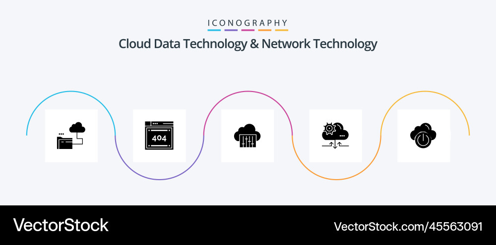 Cloud data technology and network Vector Image