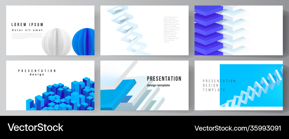 Dynamic Presentation Slides Layout vector image