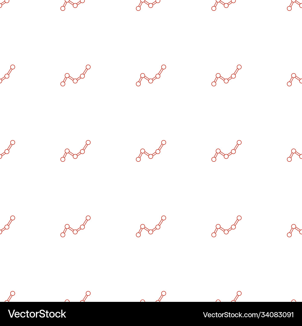 Line graph icon pattern seamless white background Vector Image