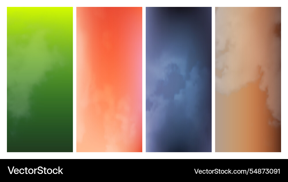 Modern colorful gradient background with clouds Modern colorful gradient background with clouds vector image
