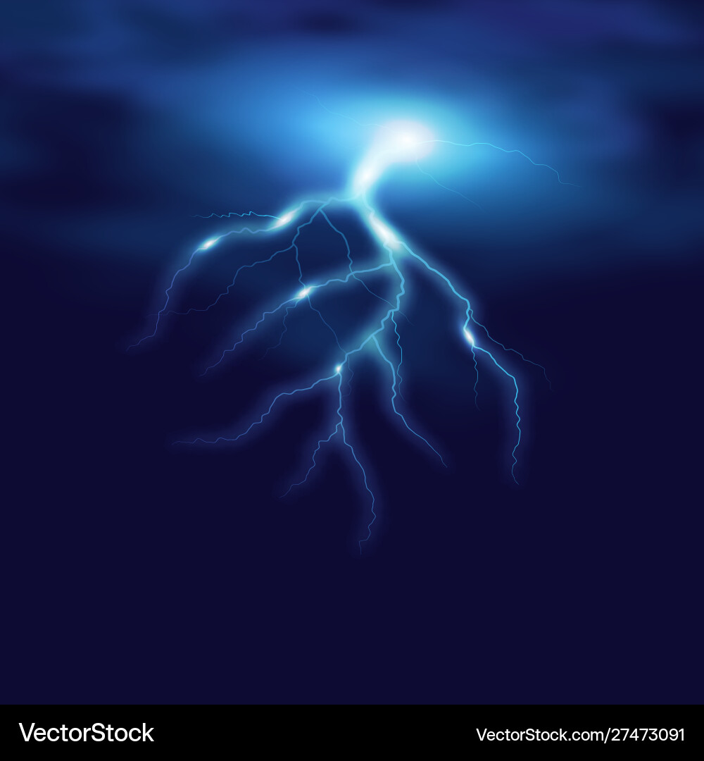 Realistic lightning on checkered background Realistic lightning on checkered background Vector Image