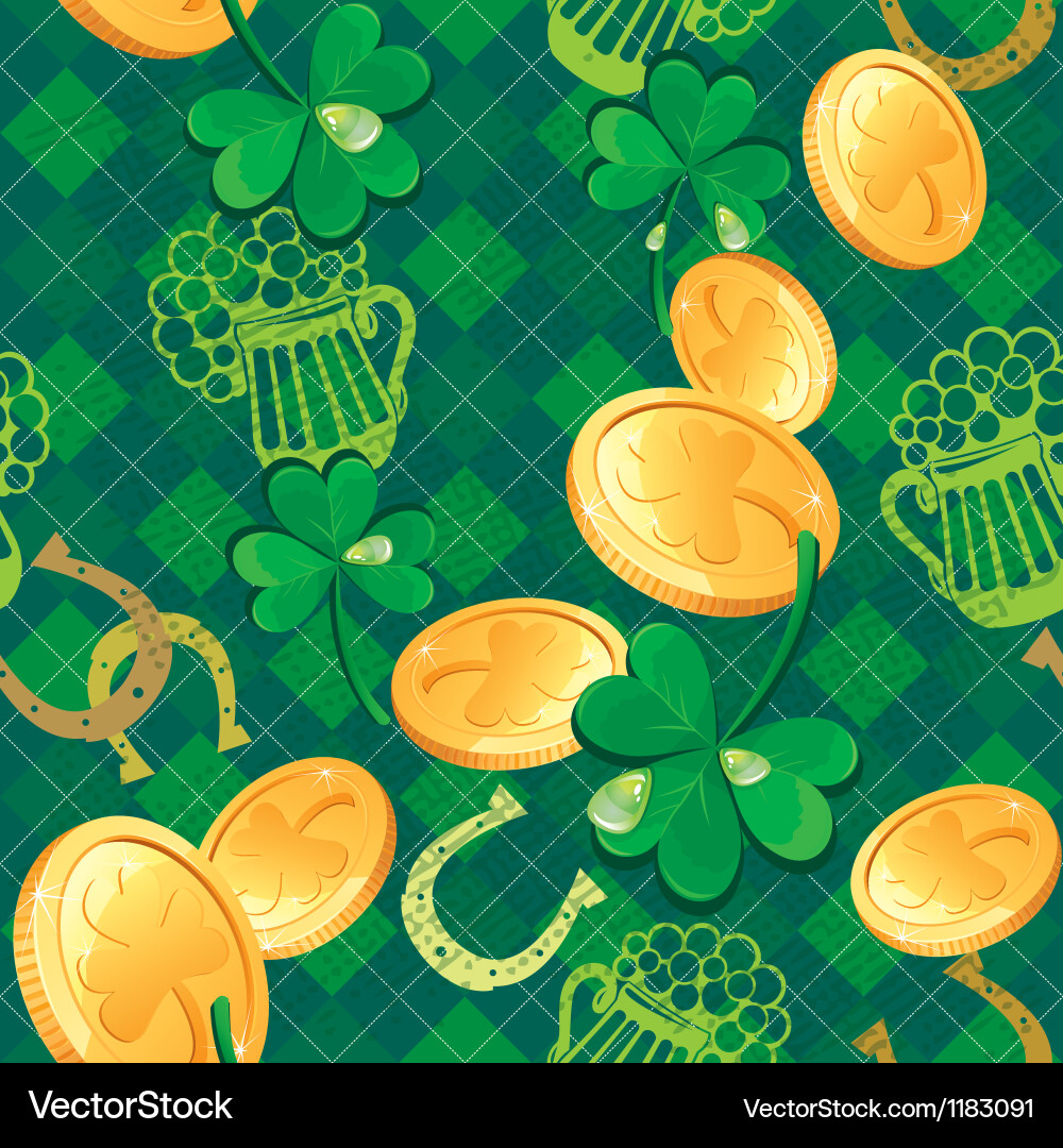 Saint Patrick S Day Shamrock Pattern Royalty Free Vector
