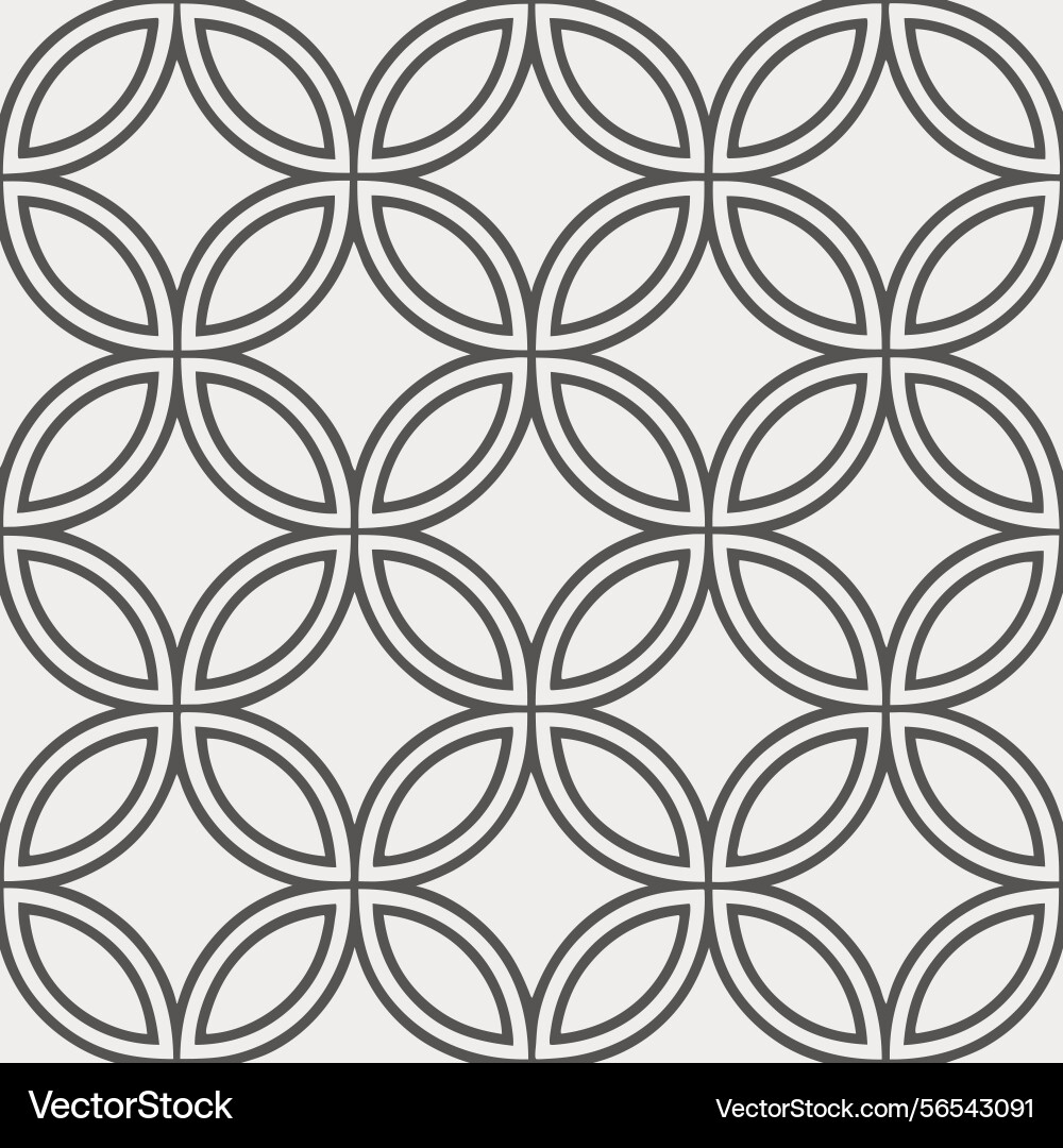 Seamless geometric pattern with overlapping vector image