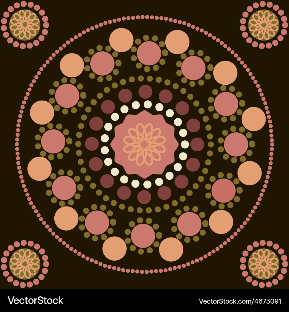 Seamless pattern with colored points and circles vector image